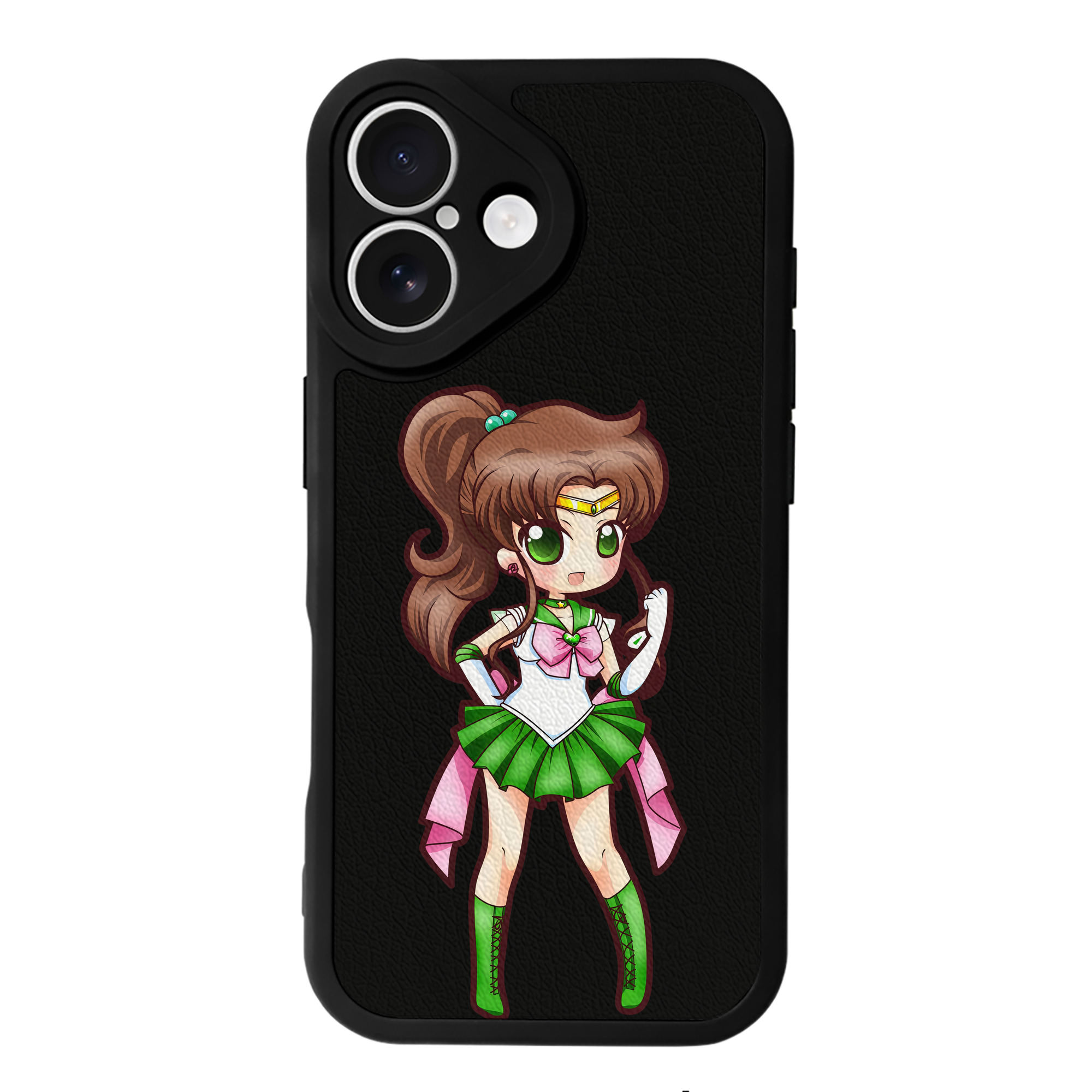 （画像用） 美少女戦士セーラームーン 木野 まこと きの まこと Sailor Moon Kino Makoto （セーラージュピター；Sailor Jupiter） 【iPhone 16シリーズ対応】シリコンスマホケース（レザー調） 材質：シリコン